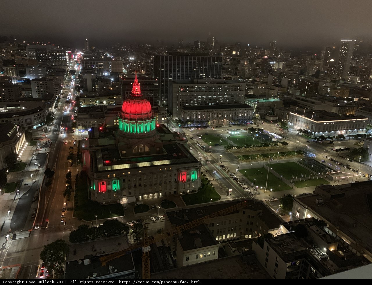 Illuminated San Francisco City Hall
