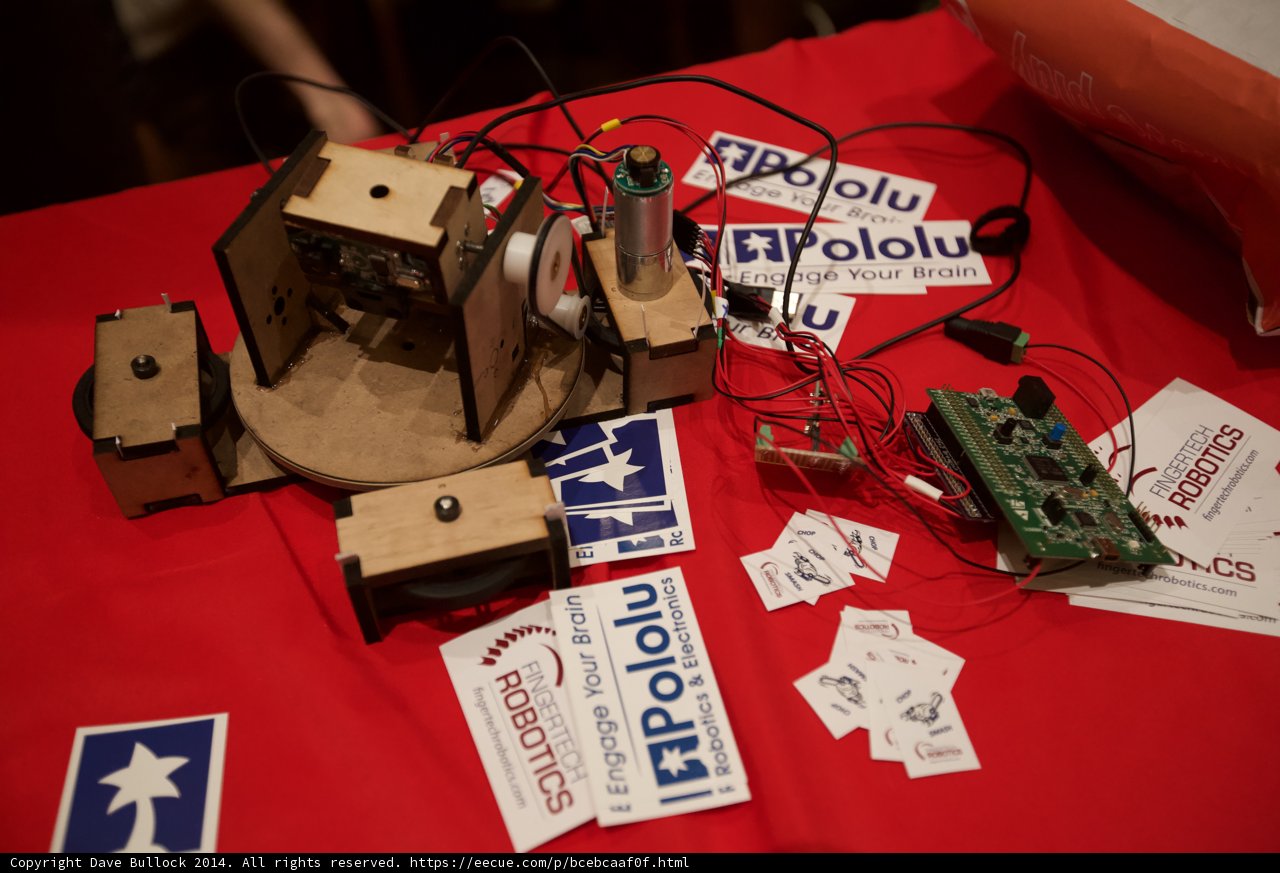 Robo-Stickers on a Wired Table