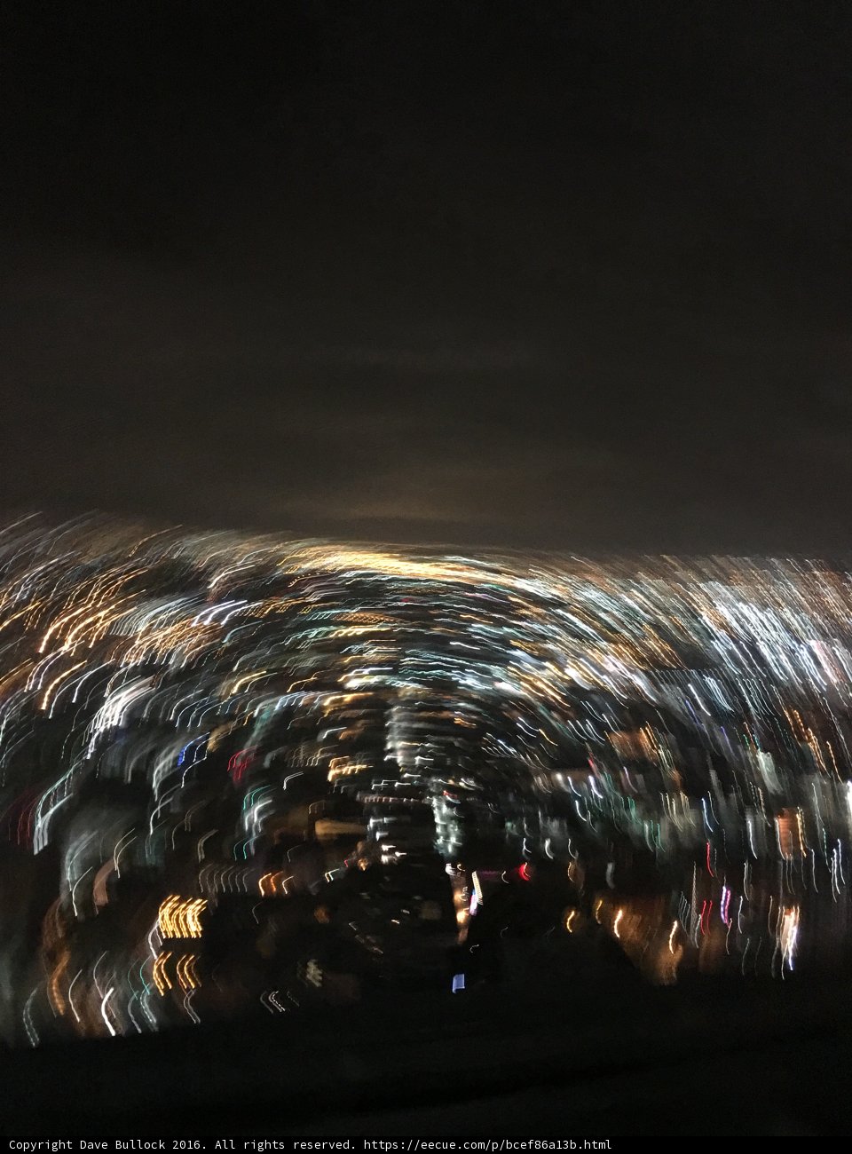 Blurred Fireworks in the Night Sky