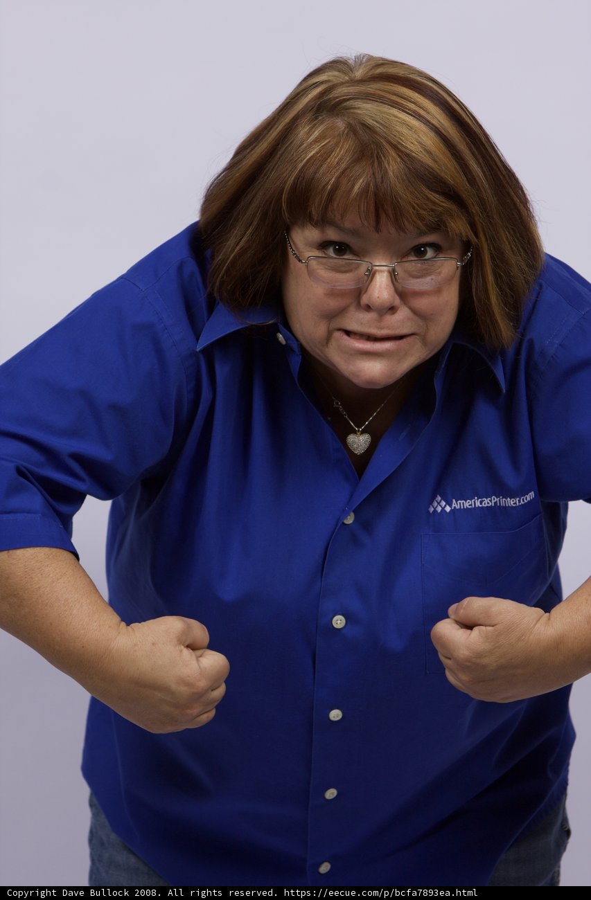 Blue Shirted Woman at the APC Office