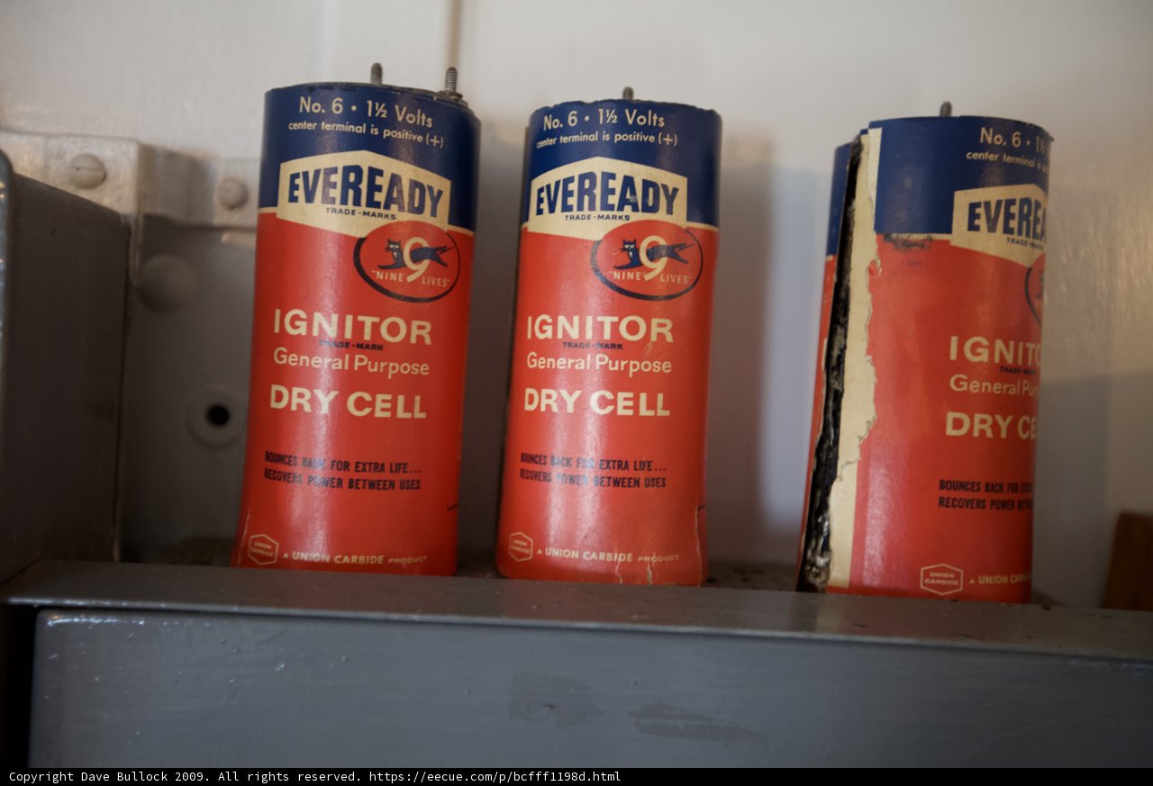 Row of Evergreen Gas Cans