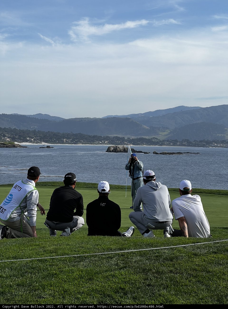 Spectators on the Hill at Pebble Beach Golf Links