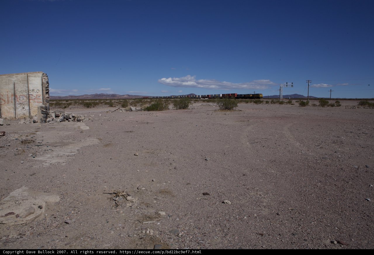 Train passing through the Desolate Desert