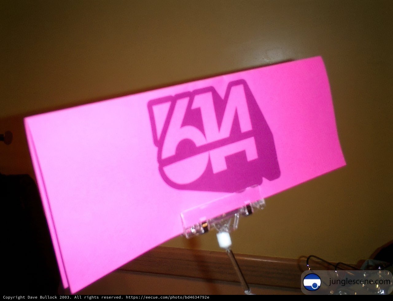Pink Sign with Number 4