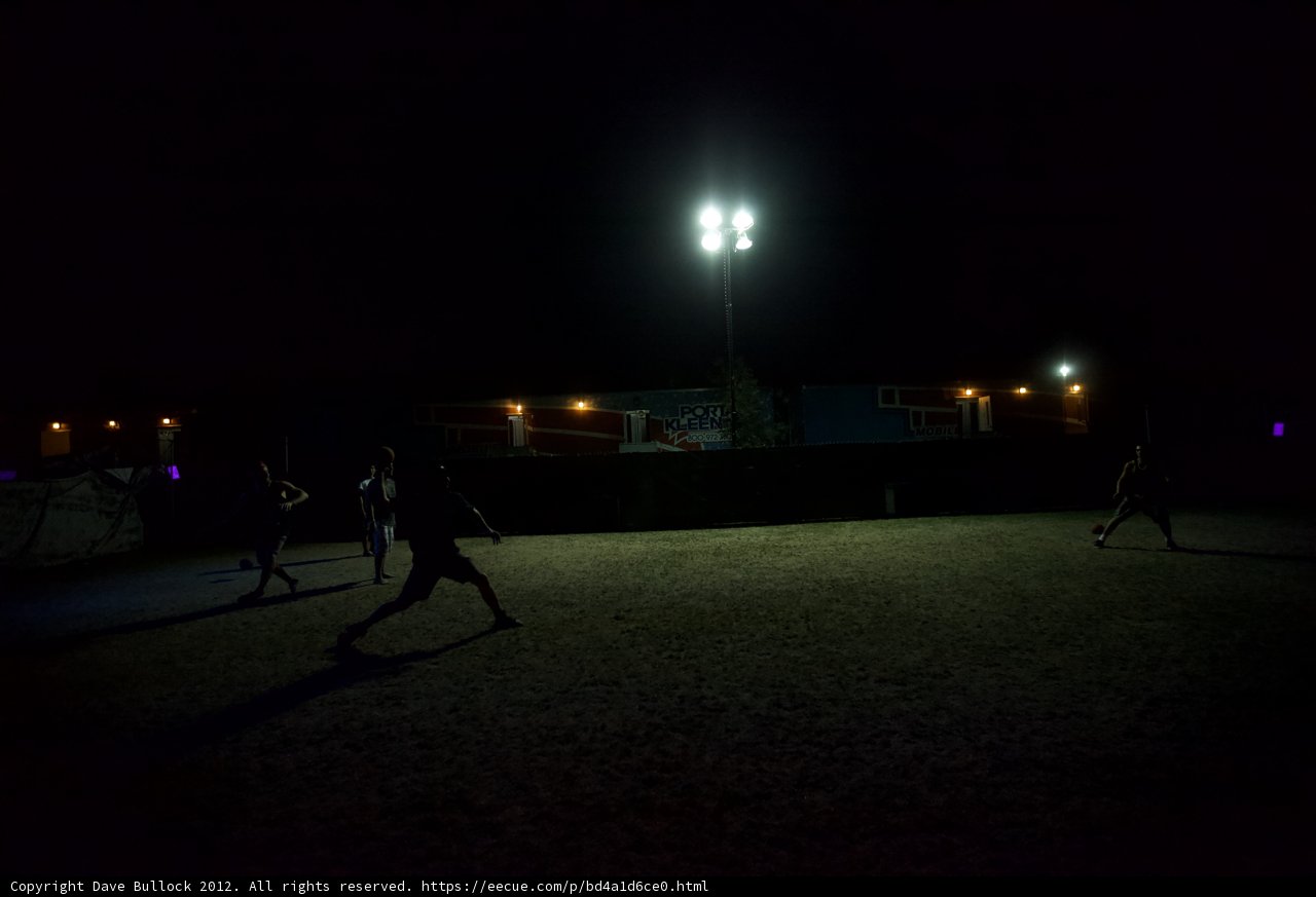 Nighttime Soccer Match