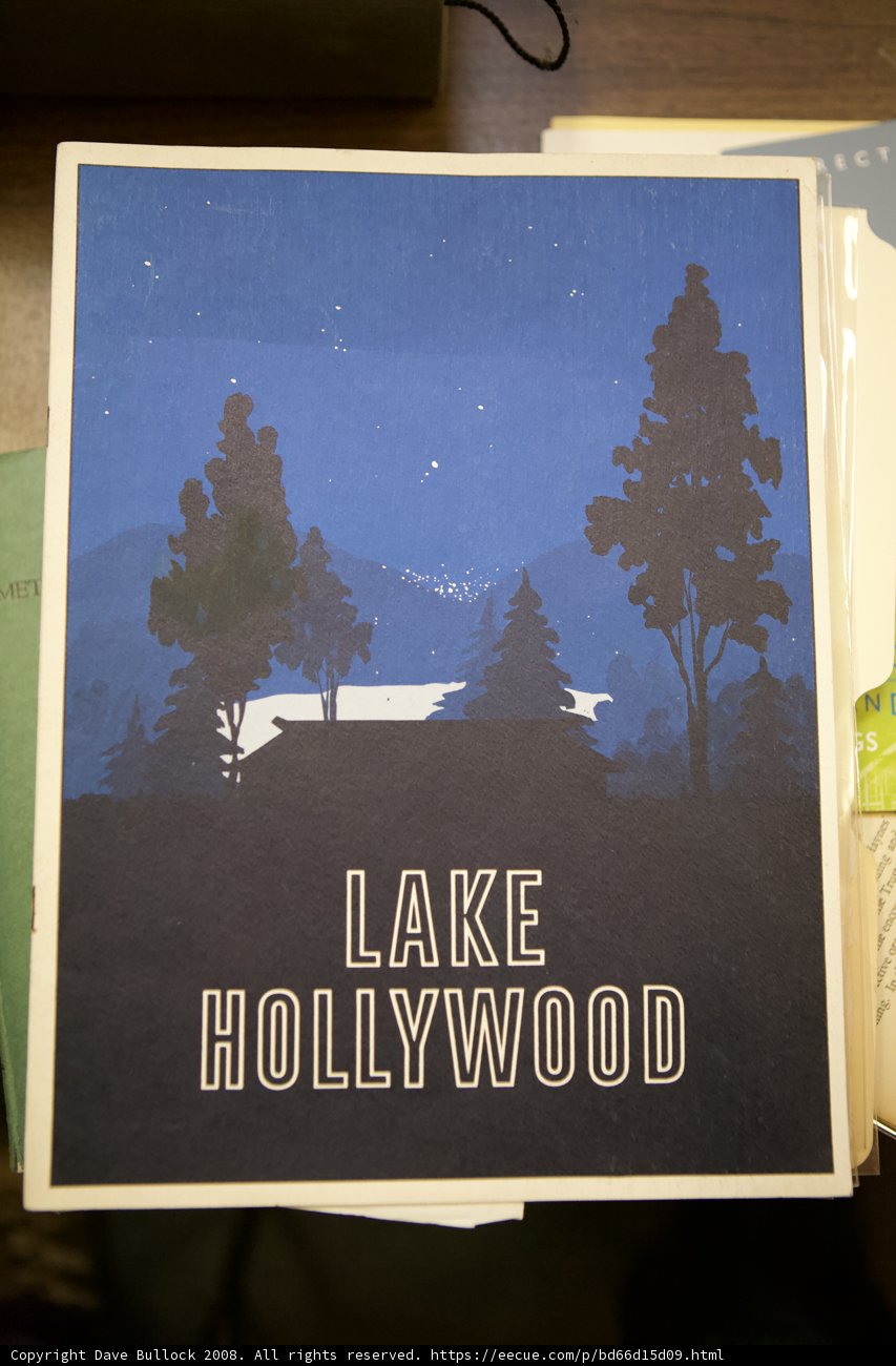 Lake Hollywood Poster at the Desk