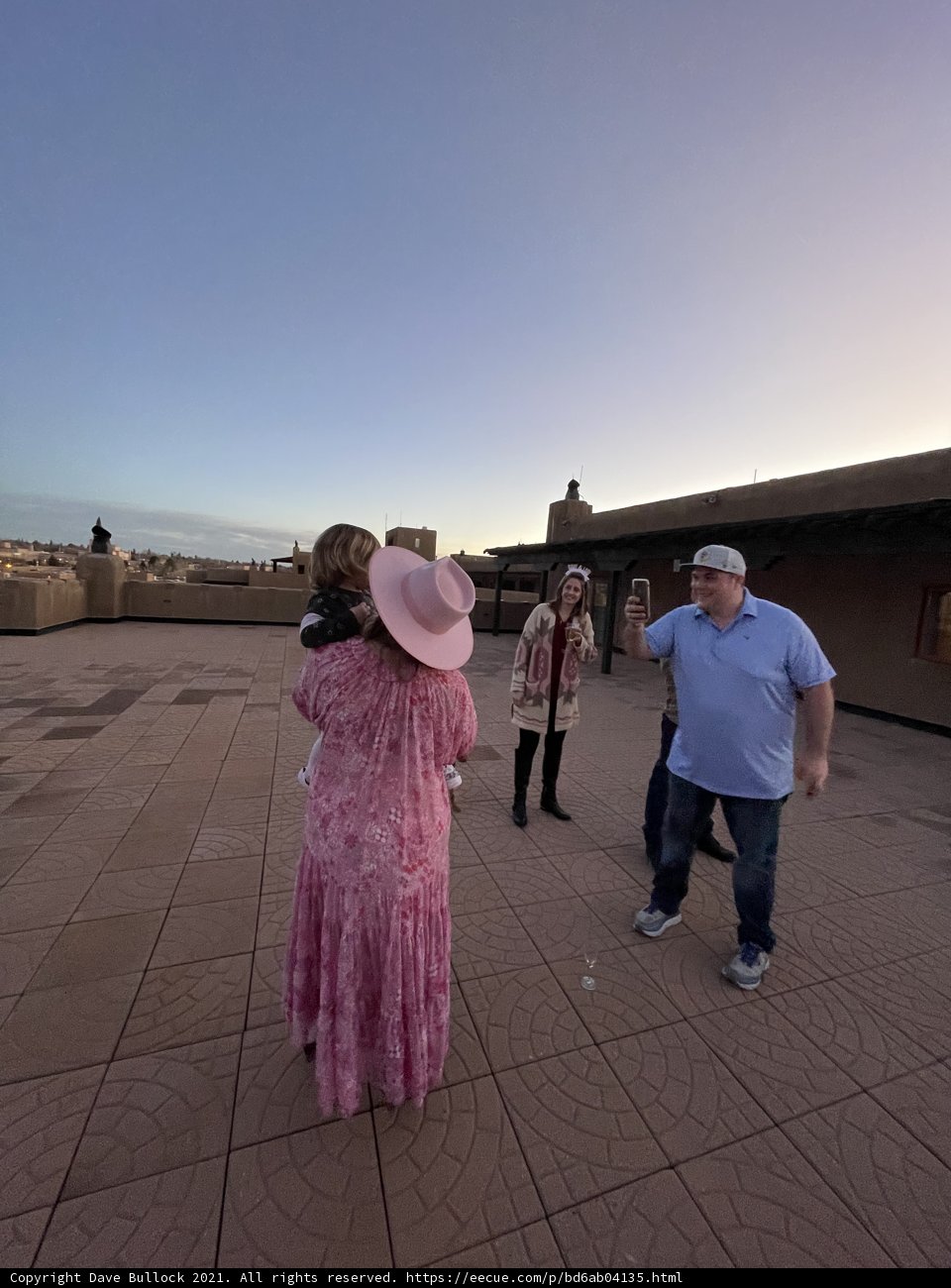 Family Rooftop Portrait in Santa Fe