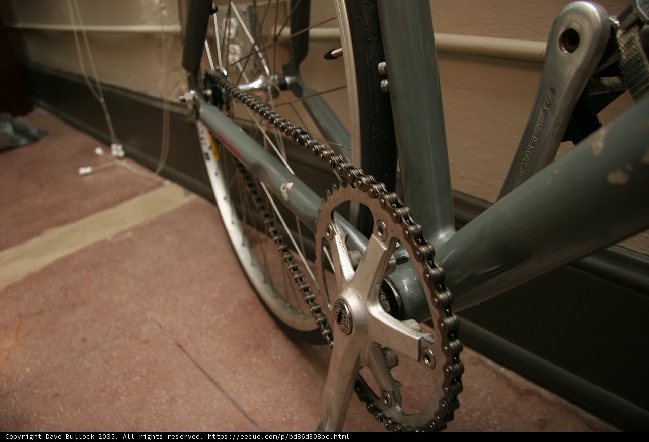 Chain and Spokes on Bicycle