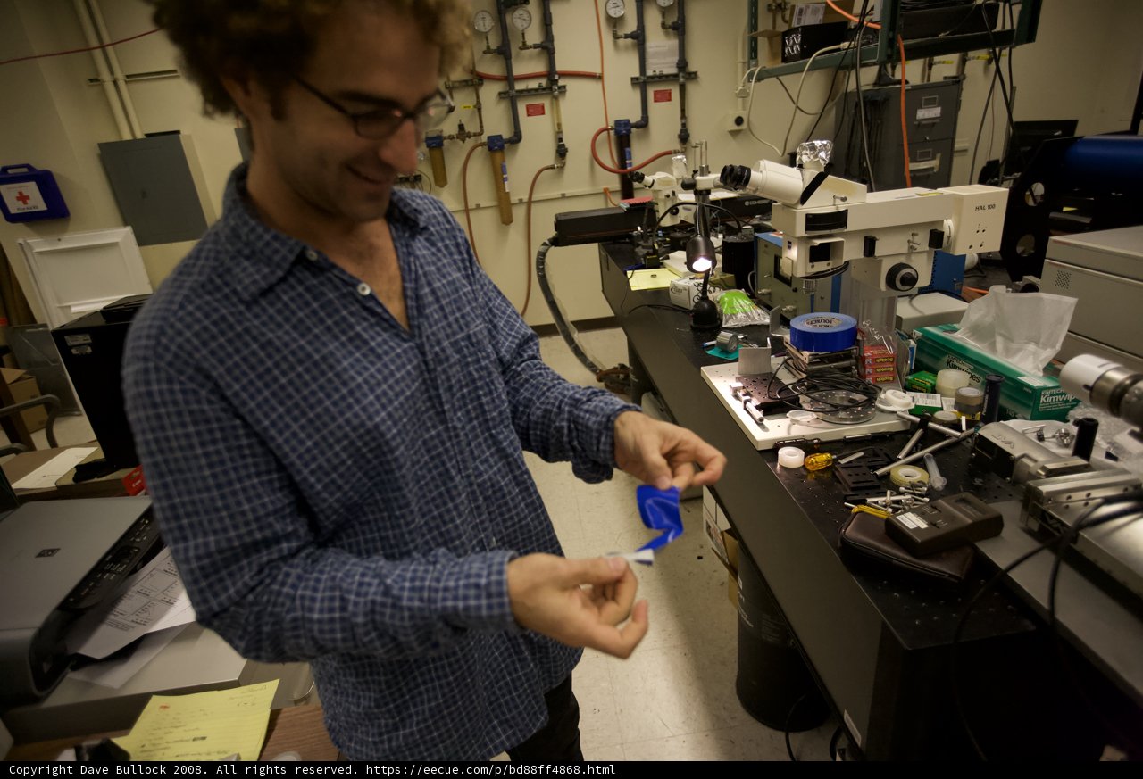Blue Object in the Hands of a Hospital Worker