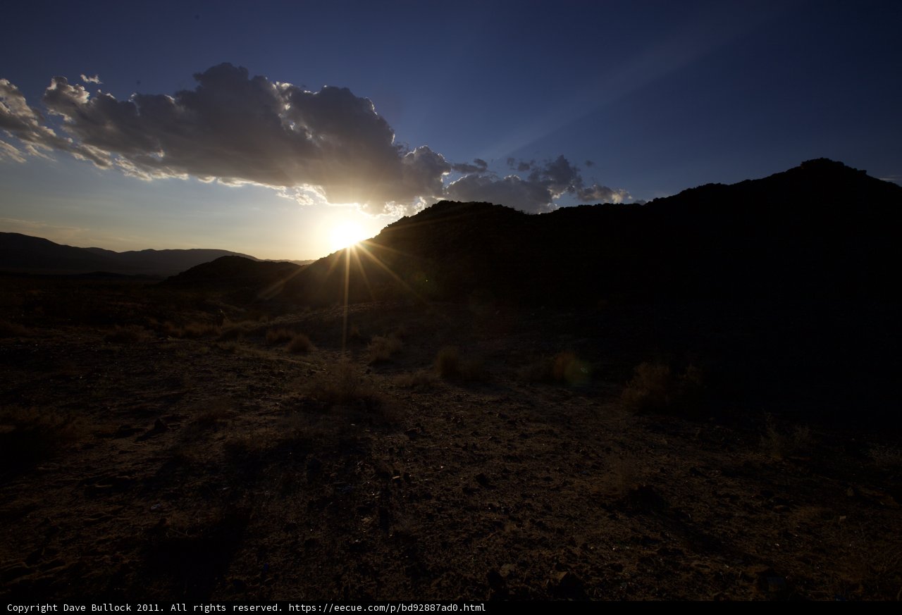 Majestic Sunset on the Desert Mountains