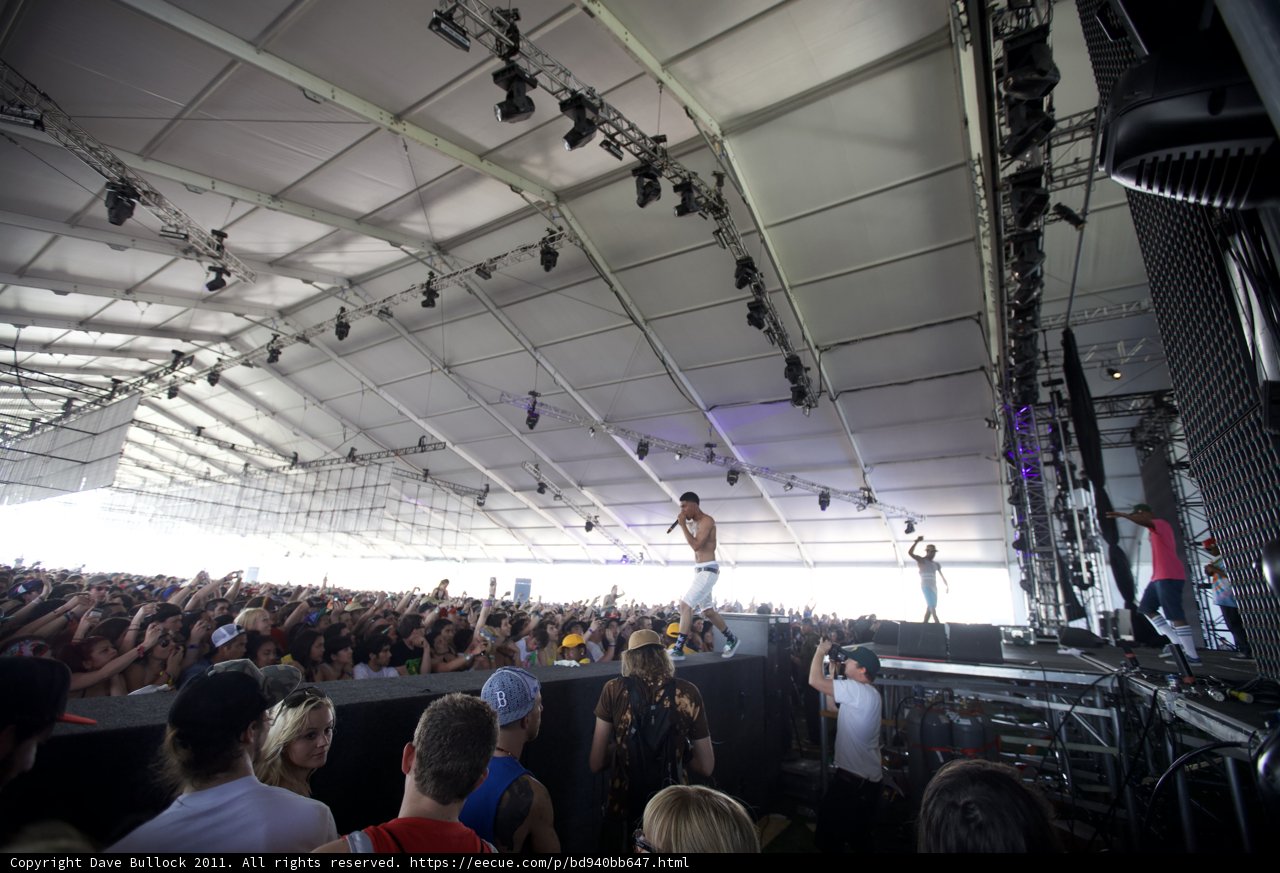 Exciting concert experience under a massive tent
