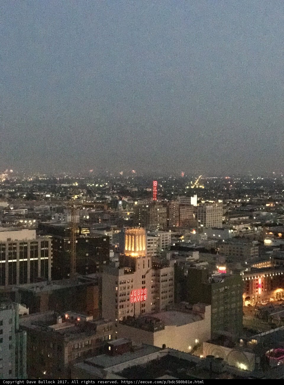 Nighttime View of Los Angeles Skyline