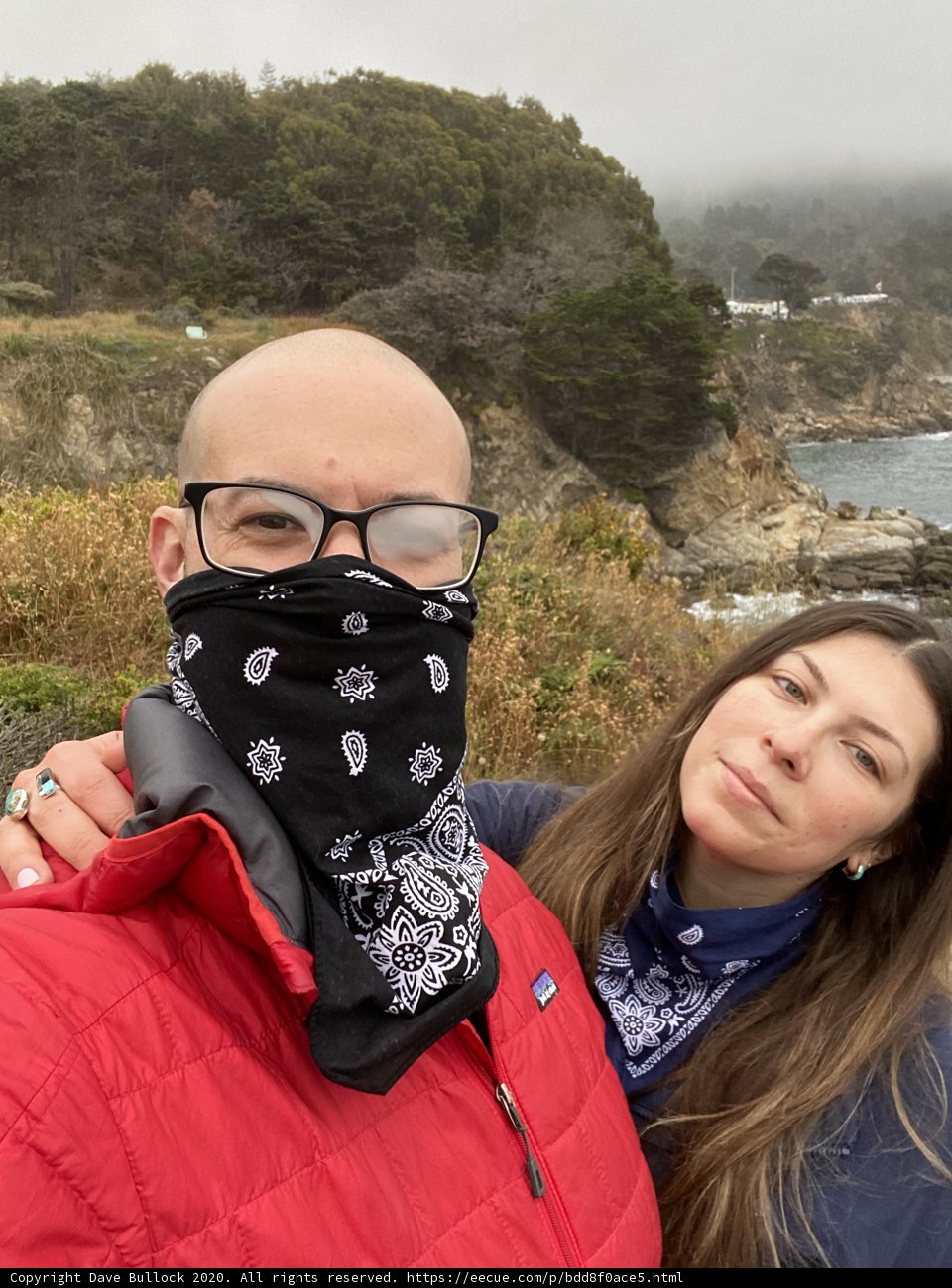Bandana Clad Couple by the Water