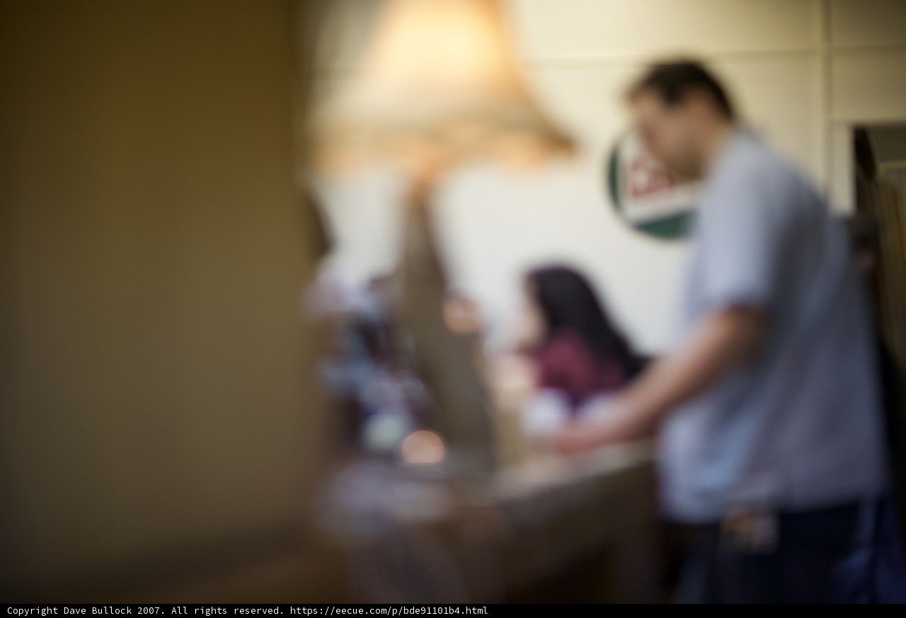 Blurred Vision of a Man in Garnet