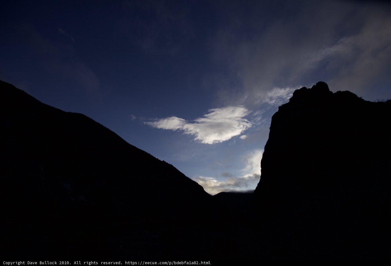 Majestic Clouds Over Mountain Range