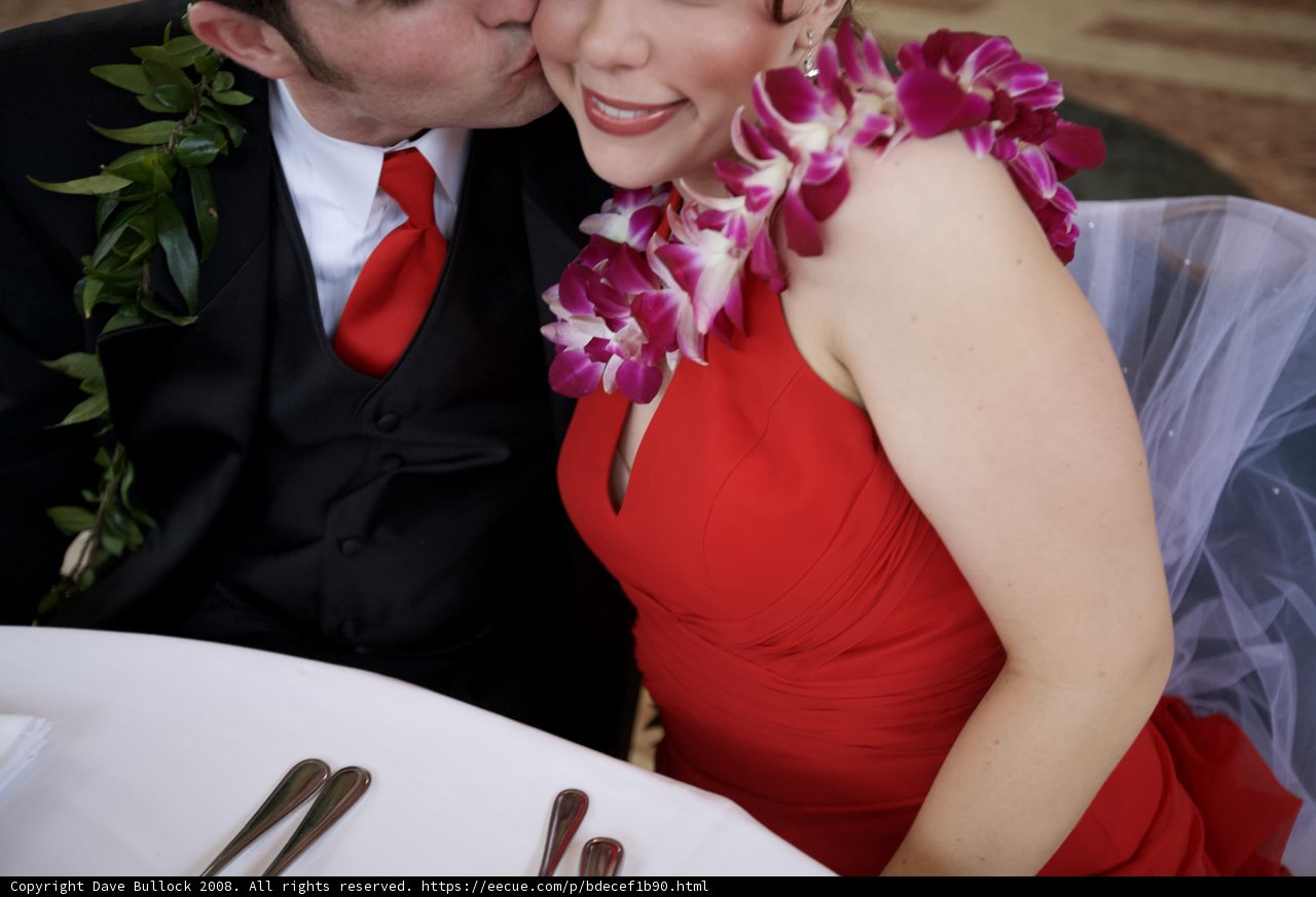 Wedding Kiss in Hawaii