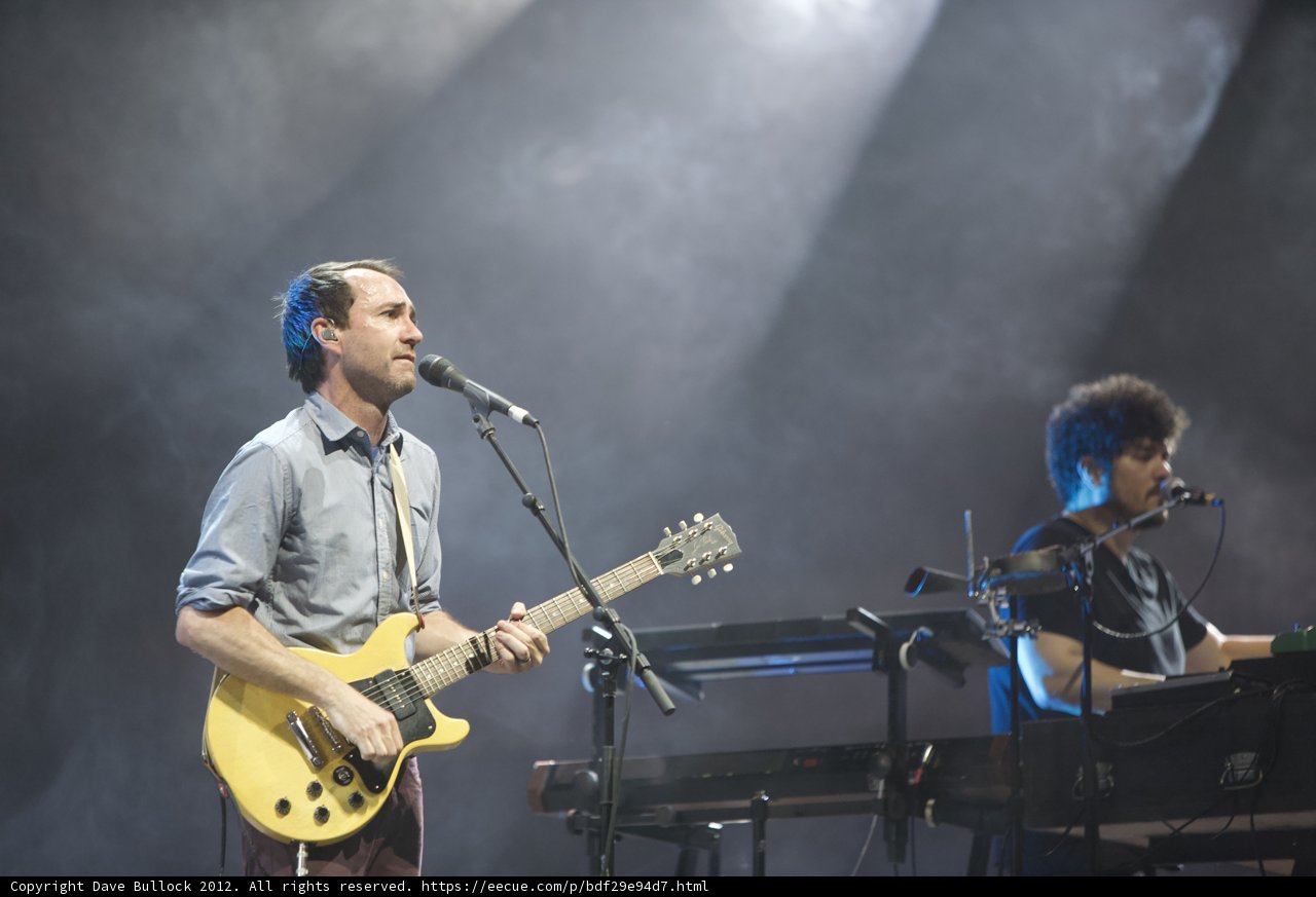 Two Men Jamming on Stage at Coachella 2012
