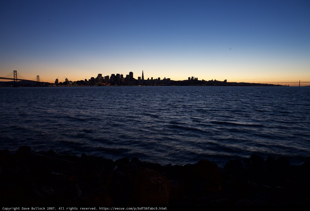 Sunset over the San Francisco Skyline