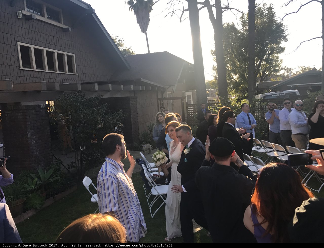 A Beautiful Wedding Ceremony Outside LA Home
