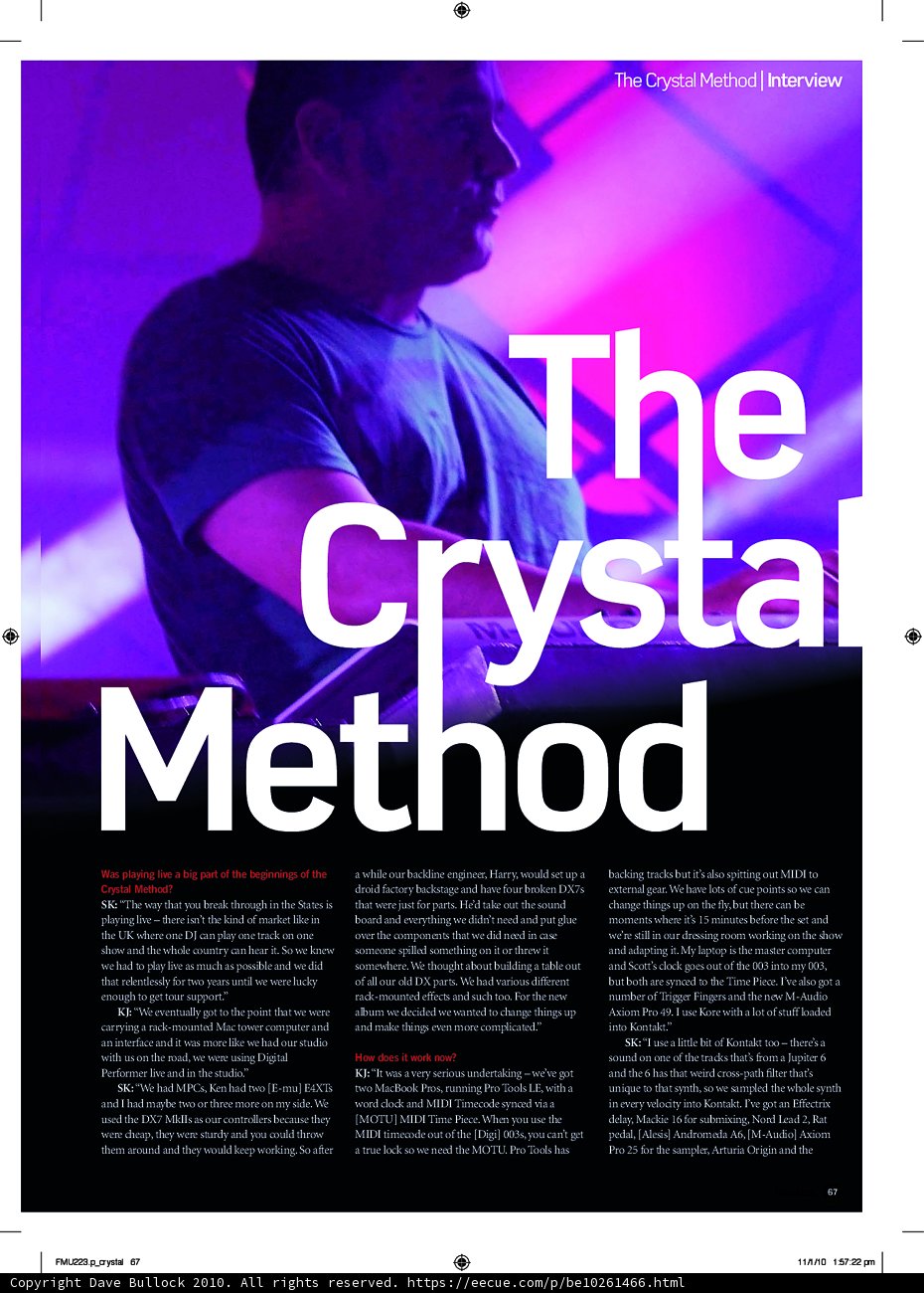 The Crystal Method Advertisement in Publication
