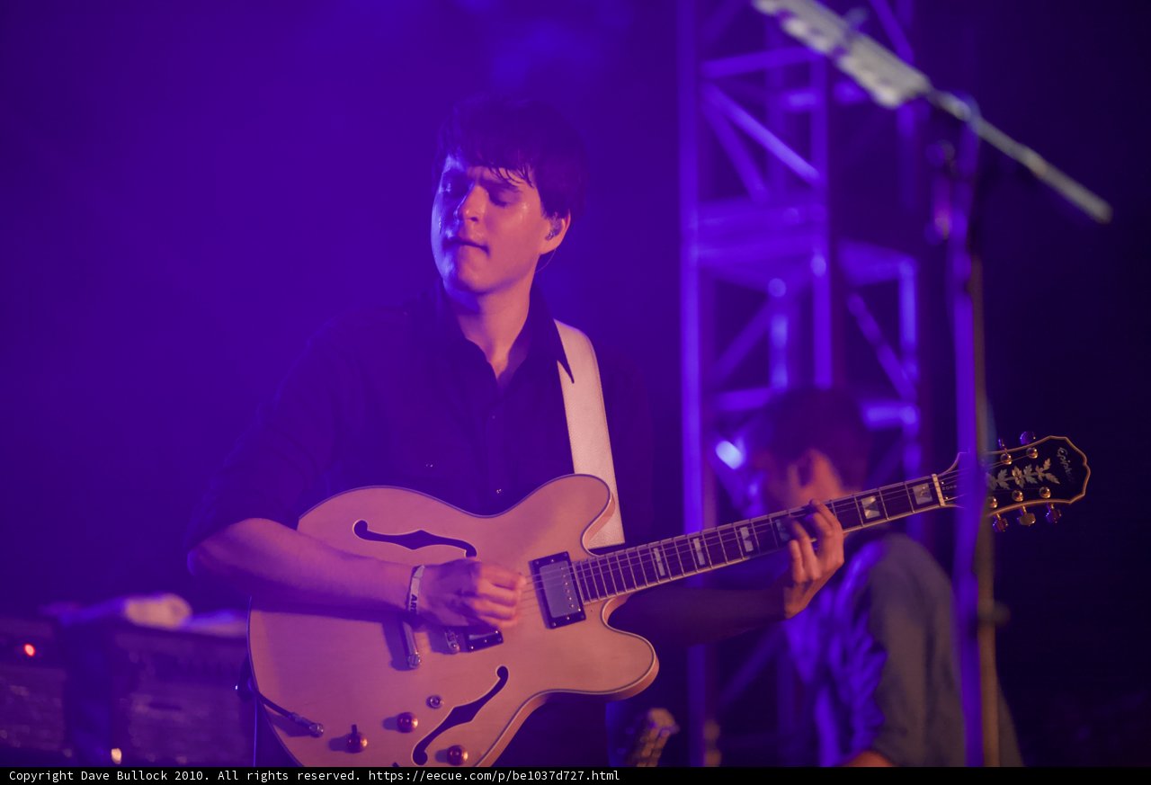 Ezra Koenig Rocks the Stage with his Electric Guitar