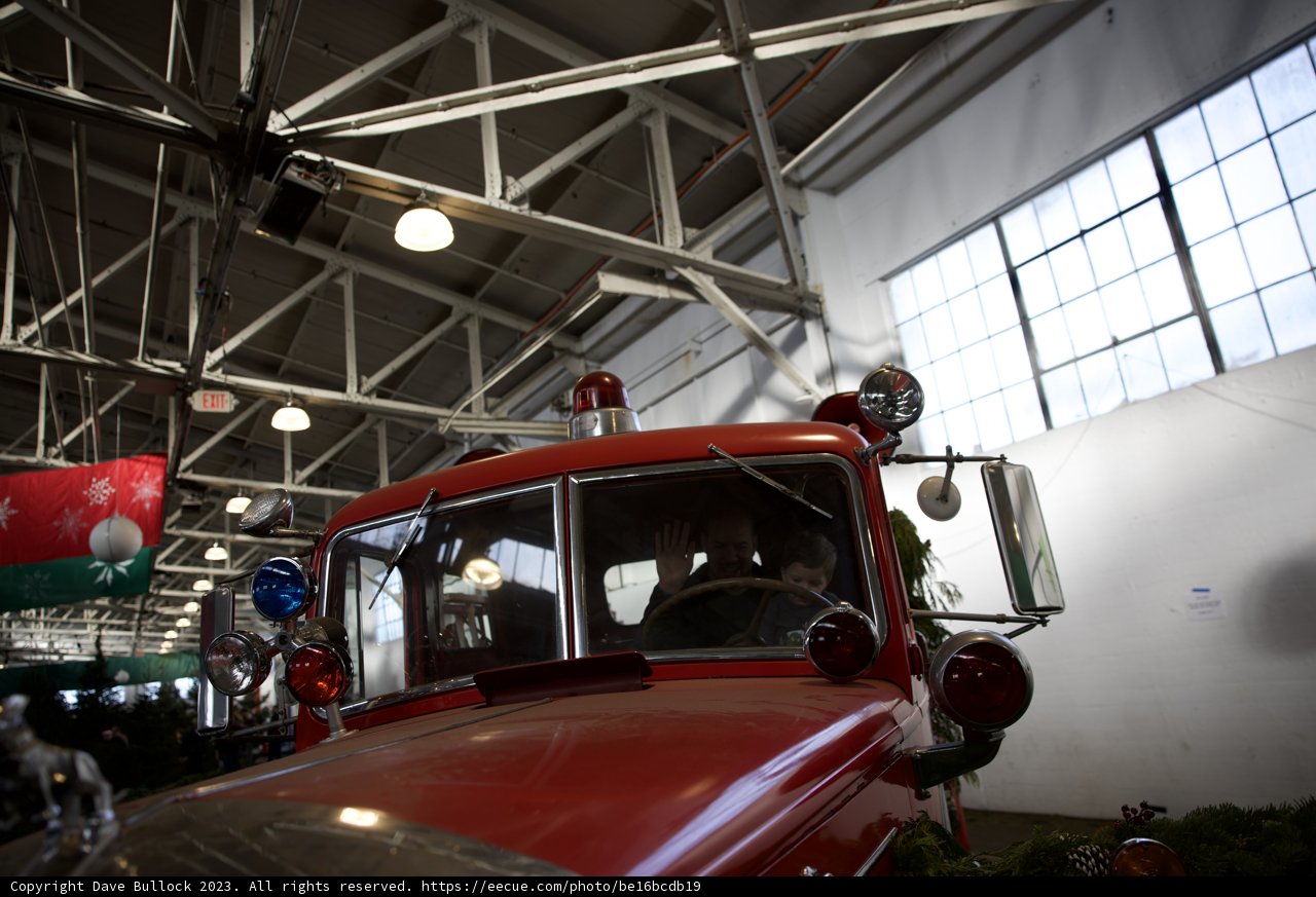 Cheery Christmas at Fort Mason with a Spruced-Up Fire Truck