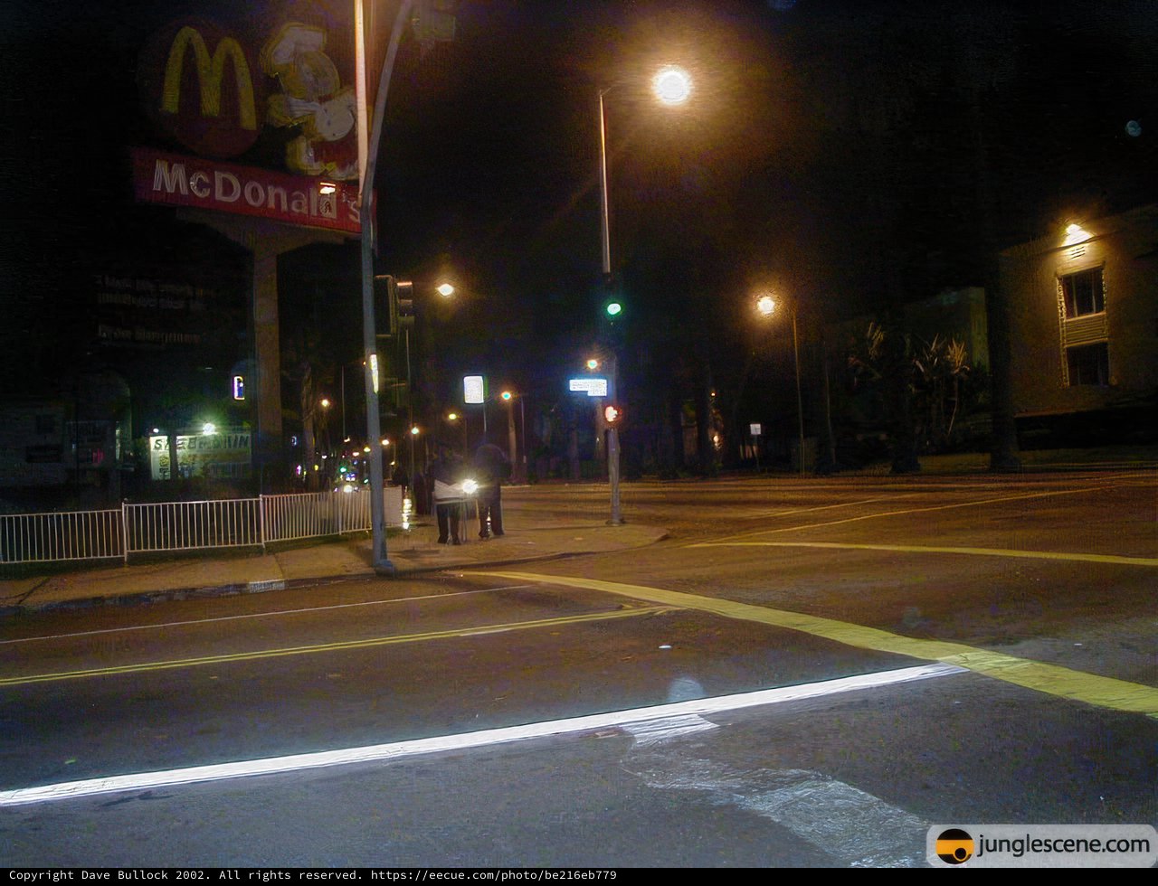 Glowing McDonald's Sign in the City at Night