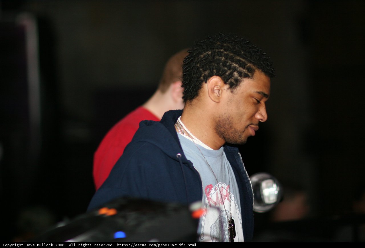 Chris L Rocks the Crowd in His Blue Hoodie