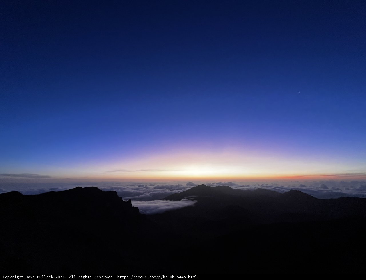 Sunrise over Haleakalā Mountain Range