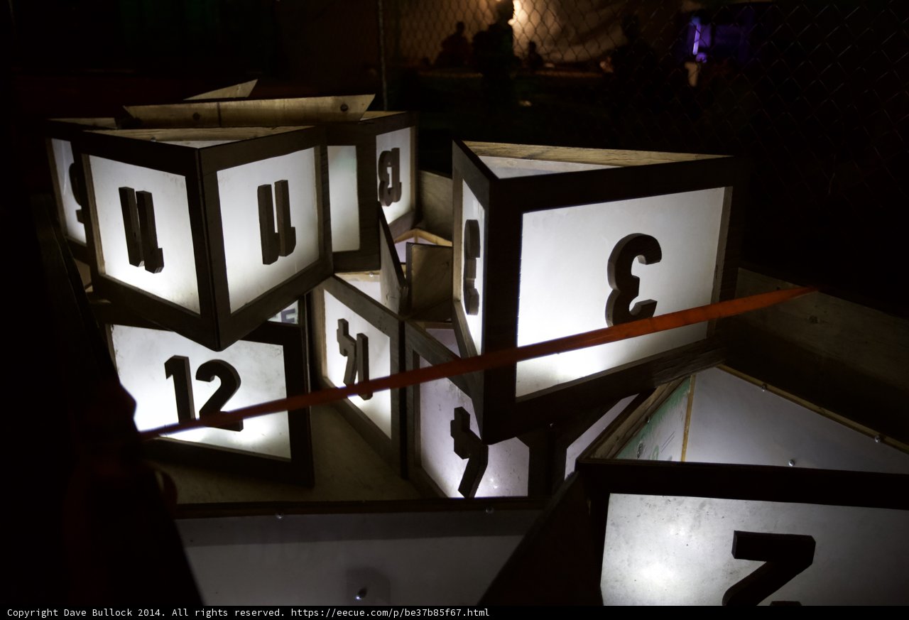 Illuminated Numbered Cubes