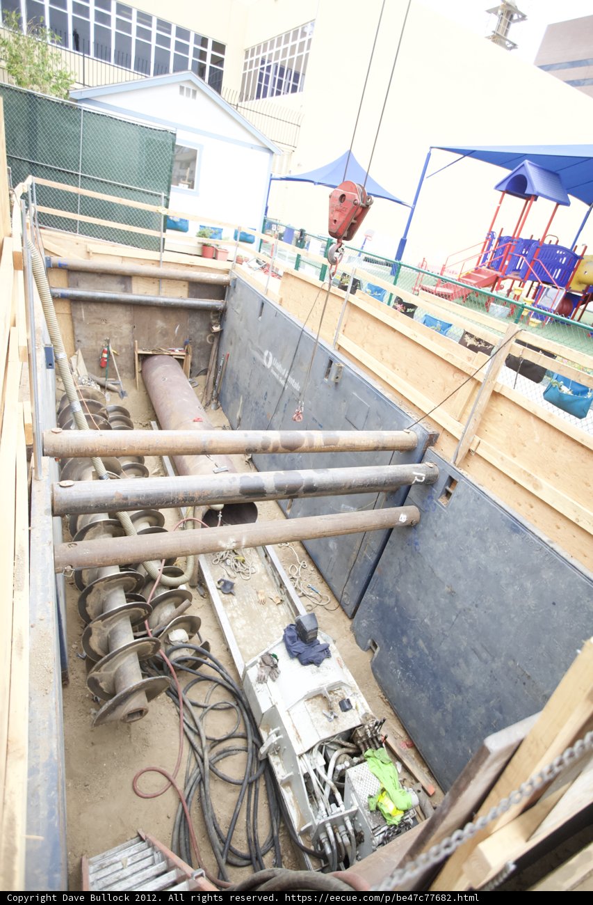 Installing a Large Pipe in a Construction Site