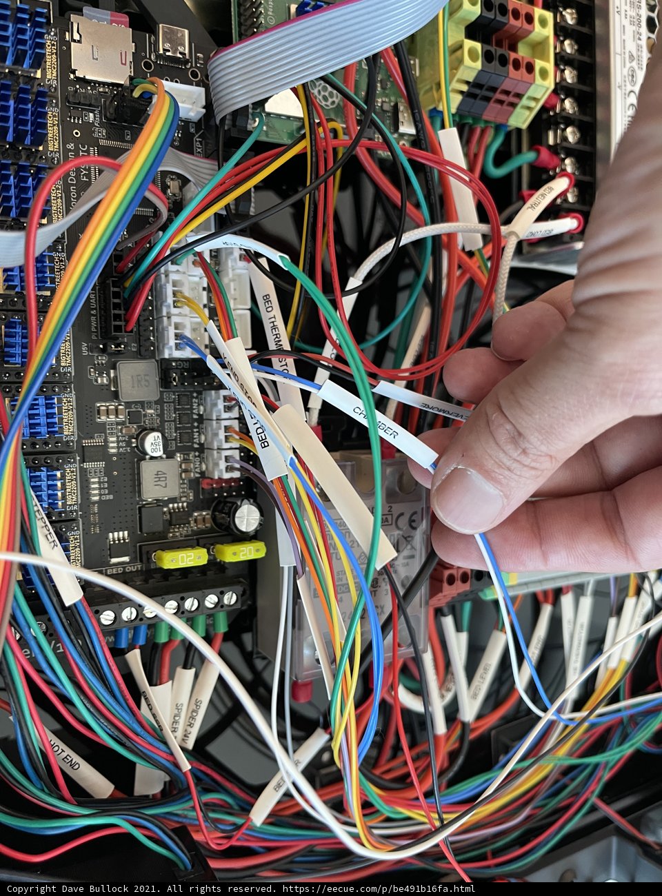 Man with Multicolored Circuit Wiring