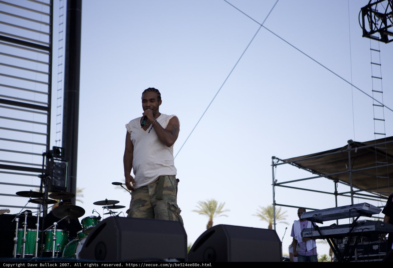 Pharoahe Monch performing on the Coachella stage