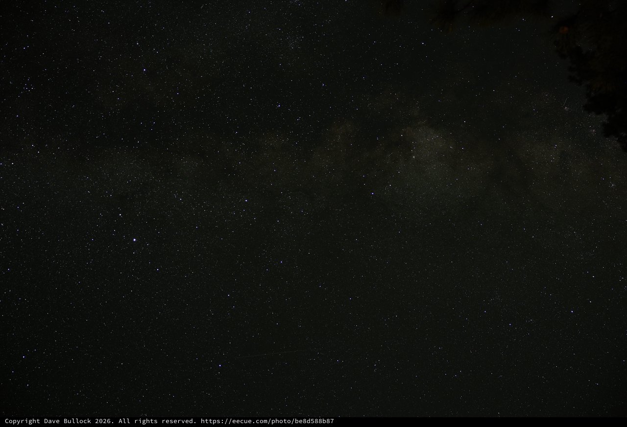 Milky Way Rises Over Lassen Volcanic Night Sky