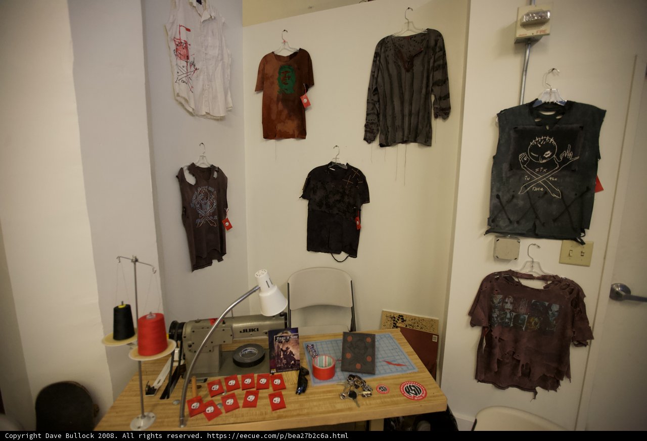 Hanging Shirts in Mister Cartoon's Dressing Room