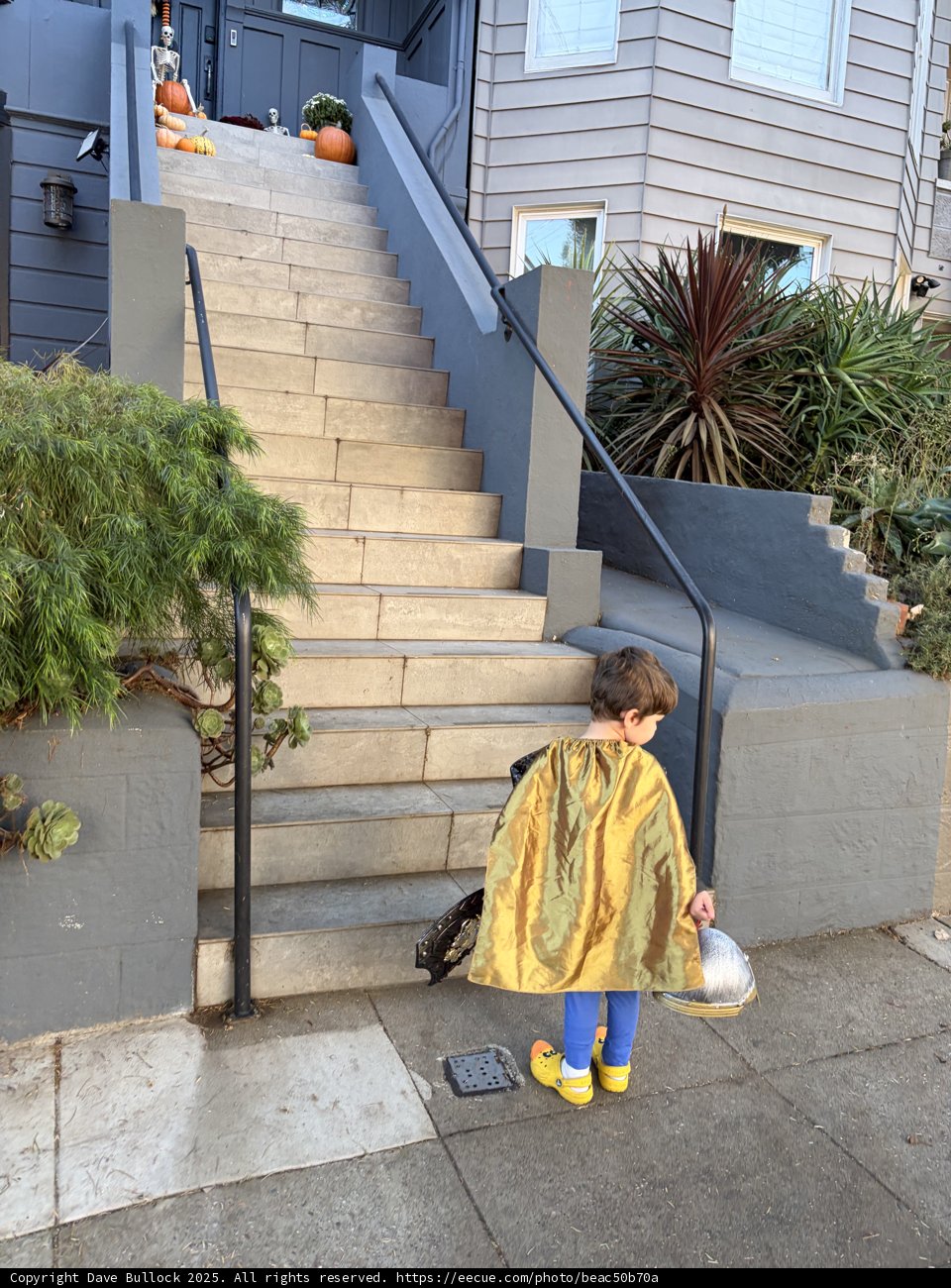 Halloween Anticipation on the Staircase