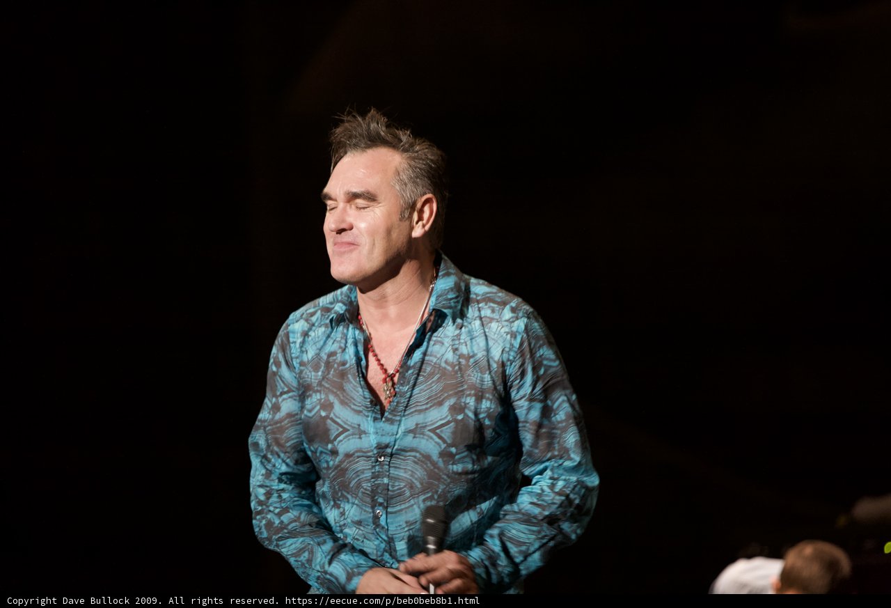 The Blue-Shirted Morrissey Takes the Stage at Coachella 2009