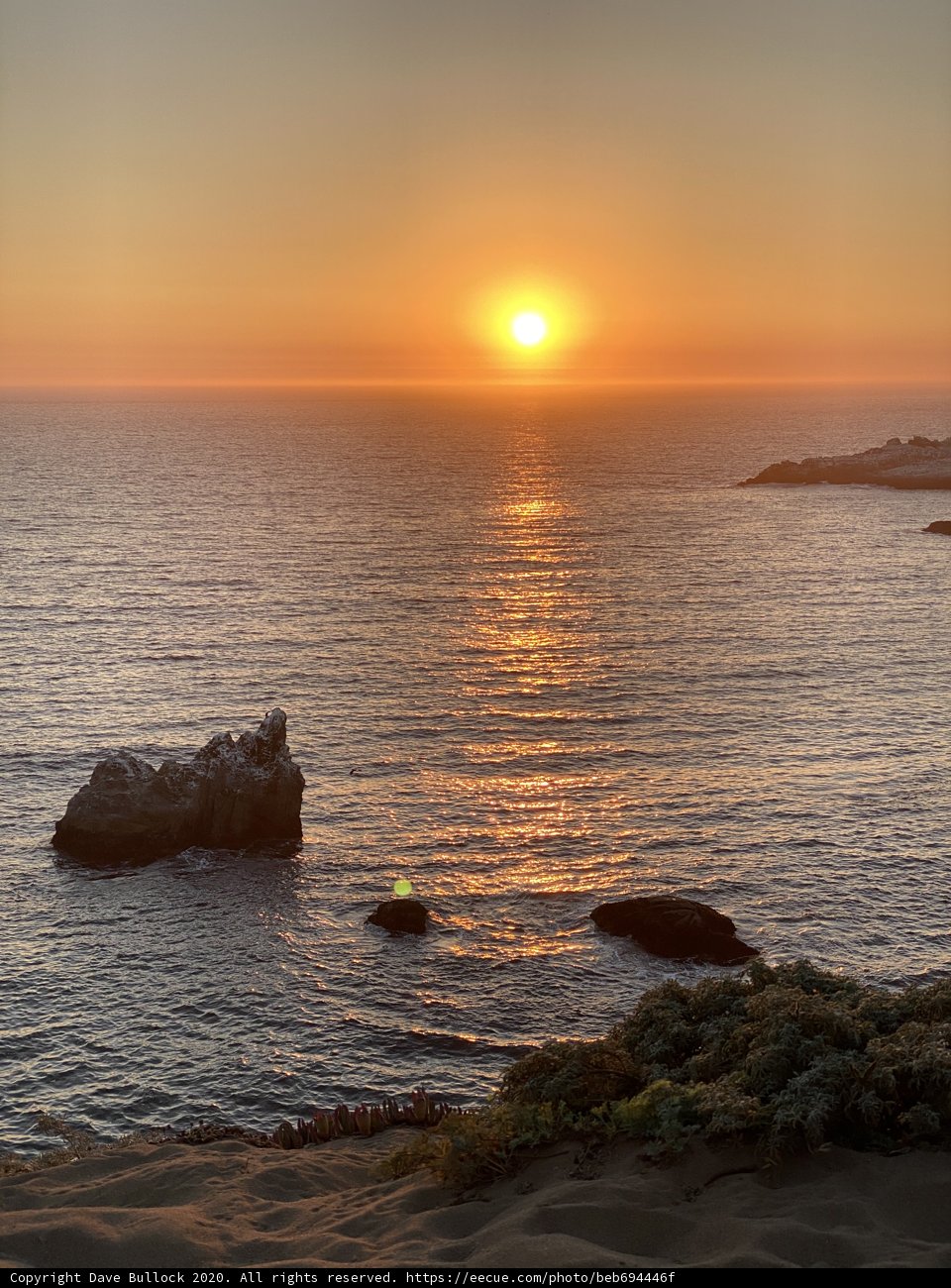 Serene Sunset by the Rocks