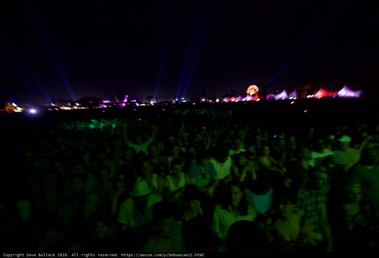 Nighttime Crowd at Coachella Concert