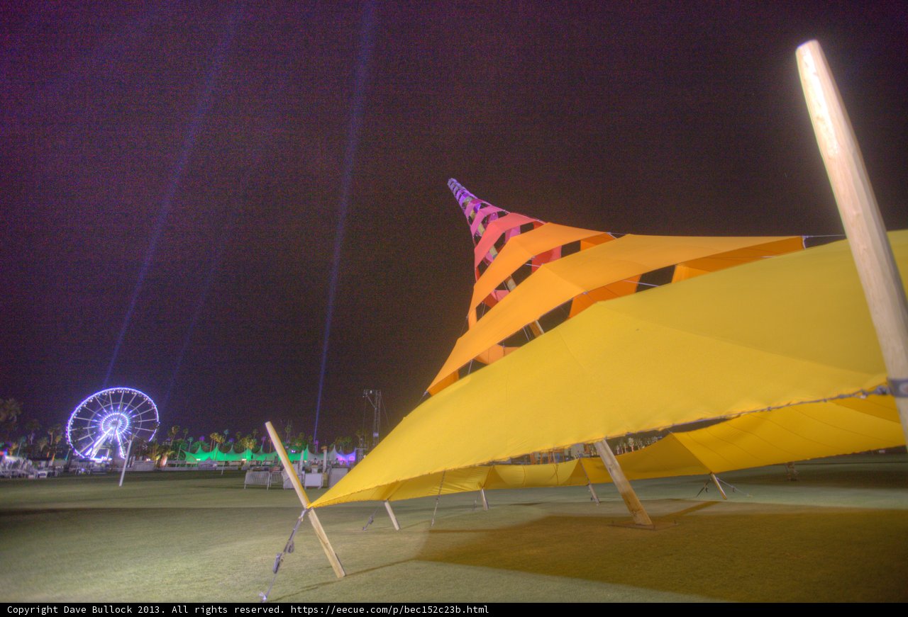 Yellow Umbrella under the Ferris Wheel