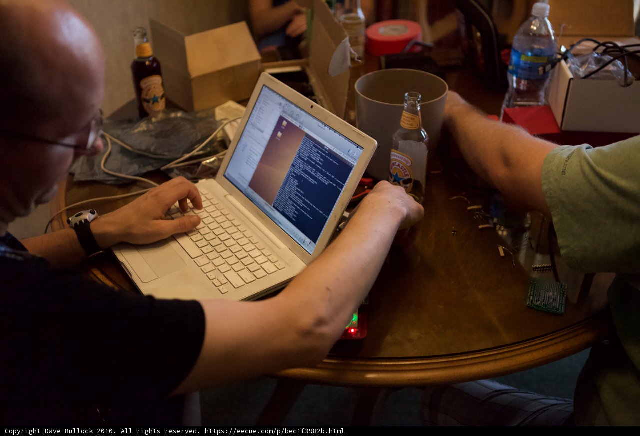 Working on a Laptop at DefCon 18