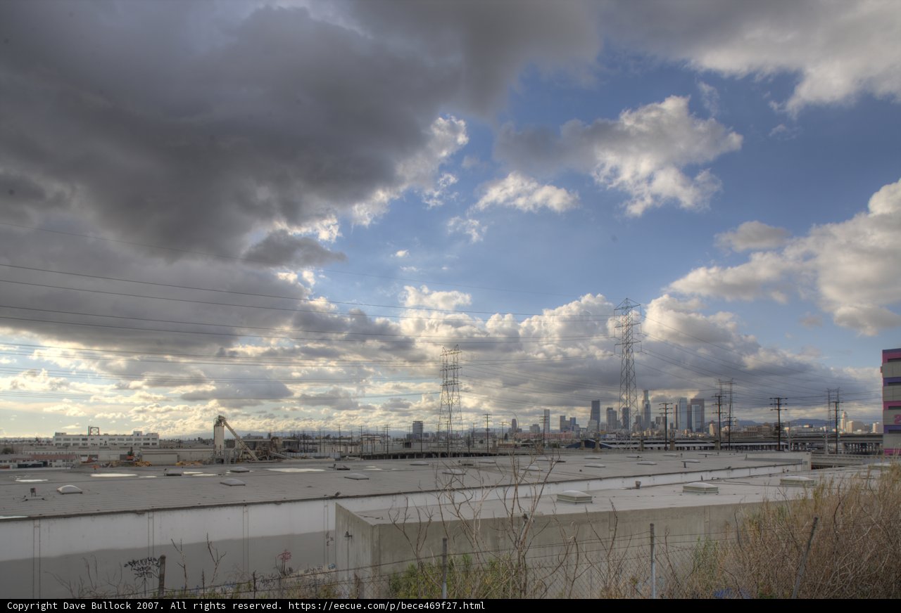 Cloudy Sky over Industrial Landscape