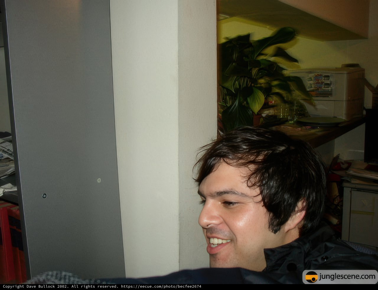 Smiling Michael with Potted Plant