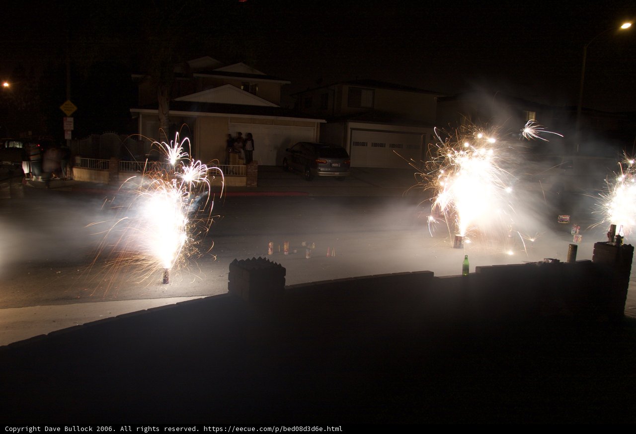 Fourth of July Fireworks Spectacle in the Neighborhood