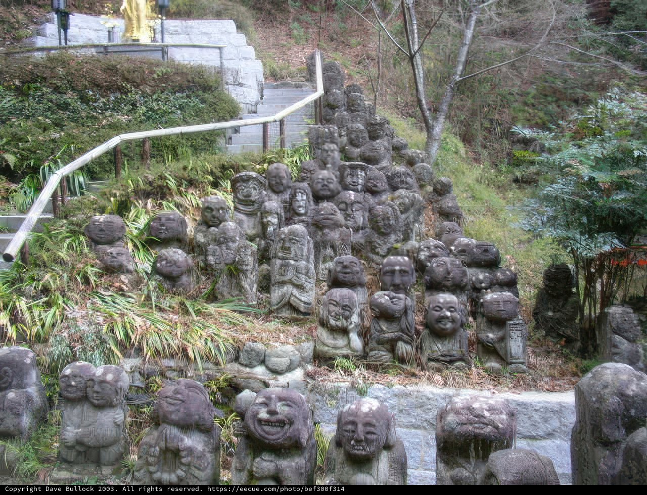 Stone Statues in Kyoto Temple Garden