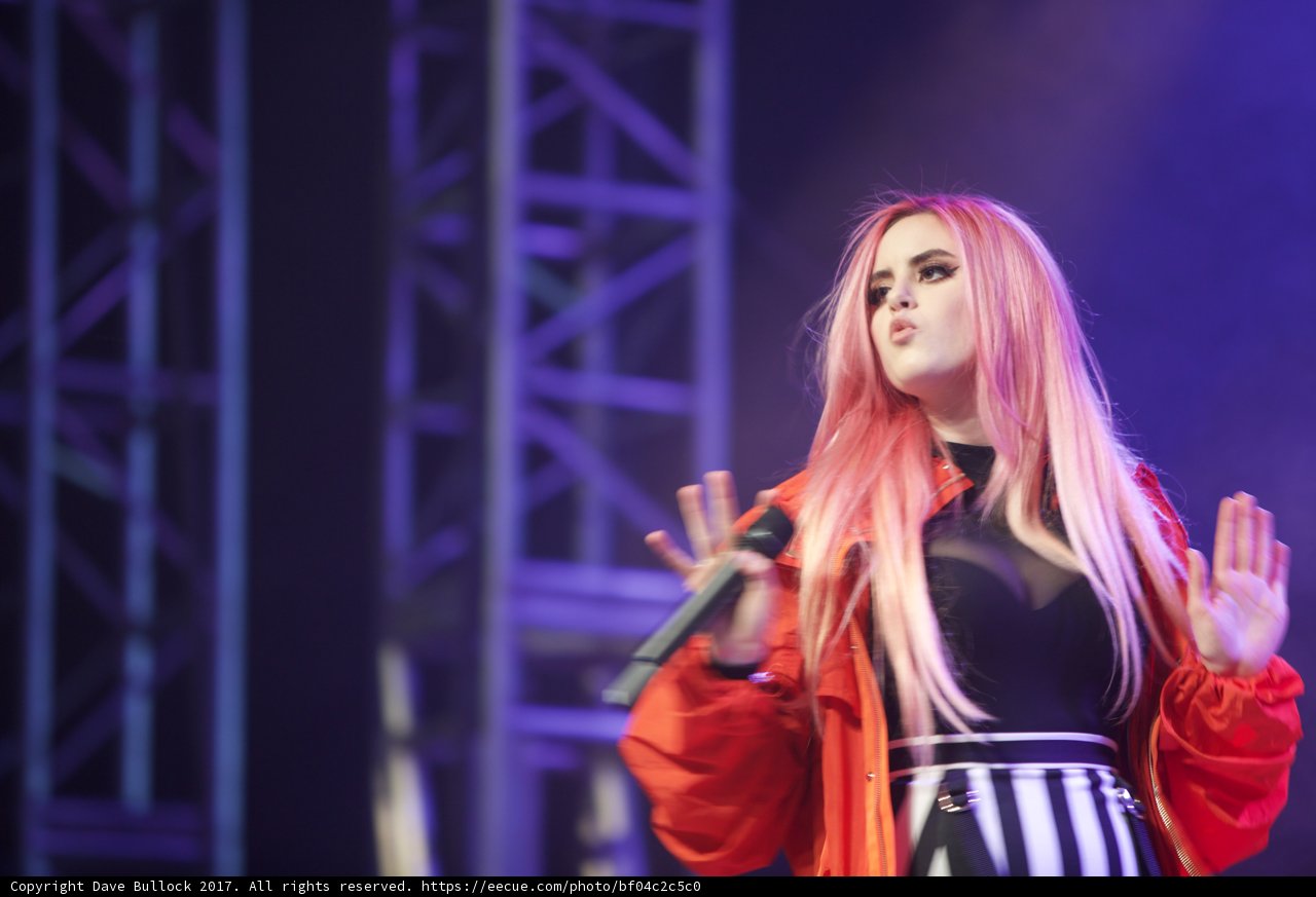 Pink-haired Entertainer Performing at Coachella