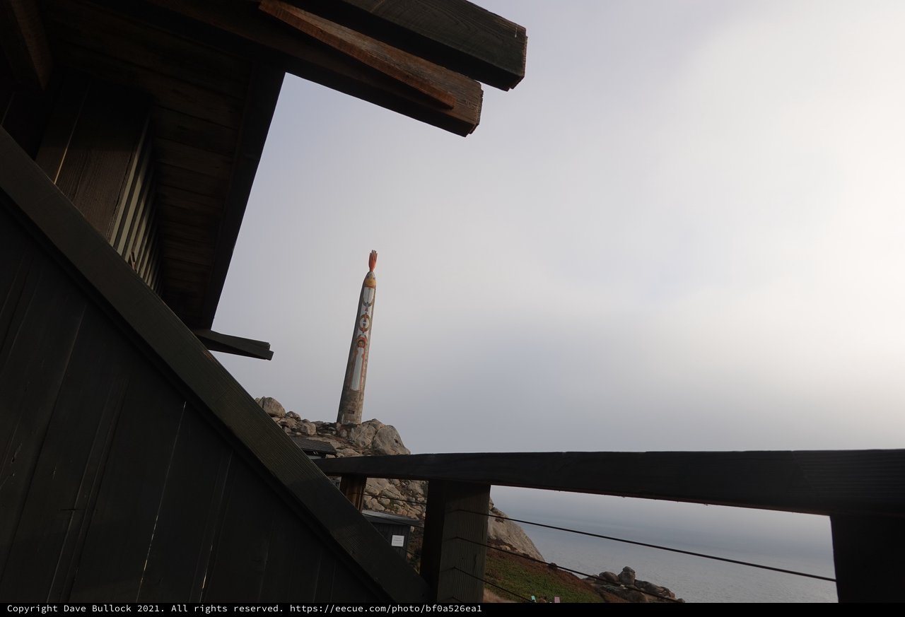 Totem Pole Through Mountain Shelter Framework