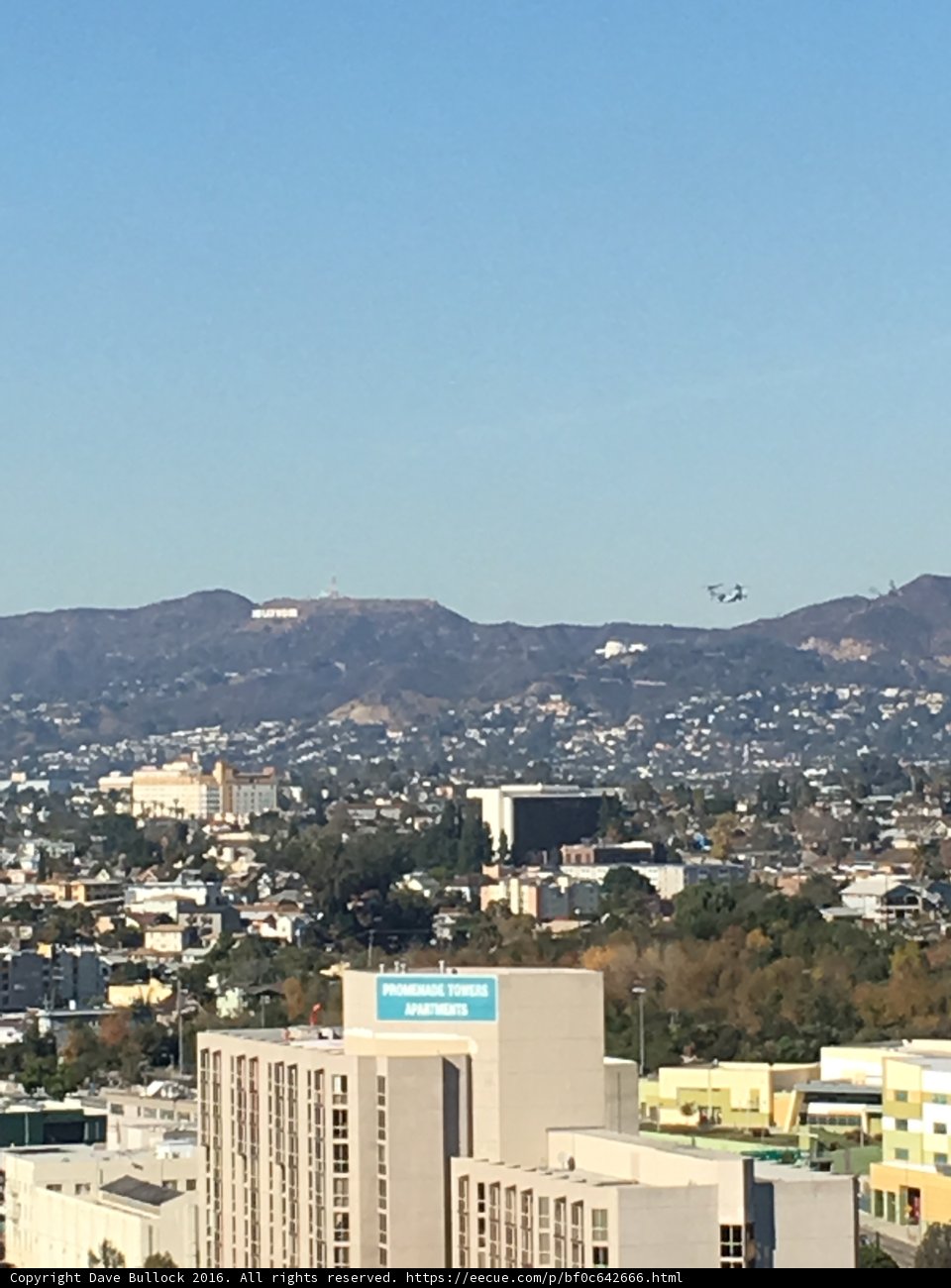 Hollywood Sign Over Cityscape