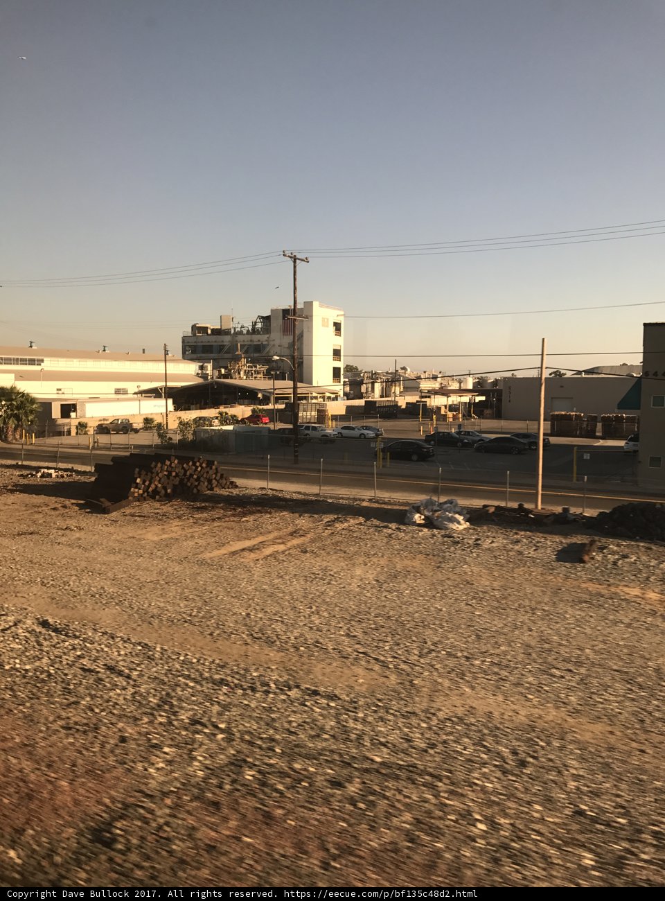 Cityscape from a Train Window
