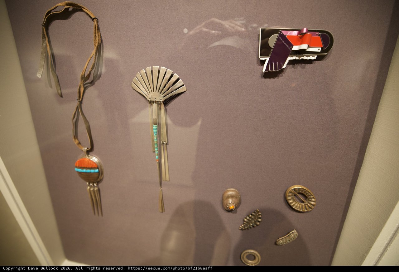 Native American Hair Ornaments and Jewelry Display